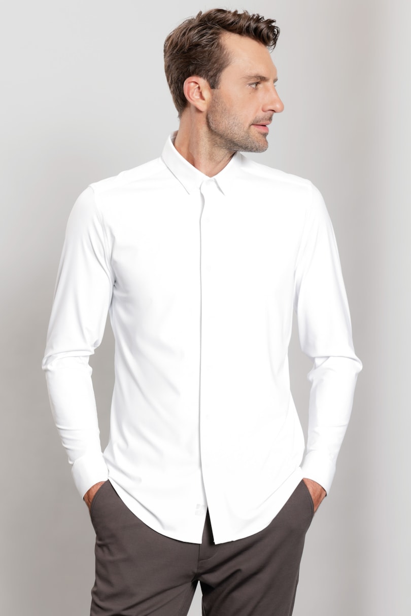 Camisa Manga Longa Flex Grid Branco