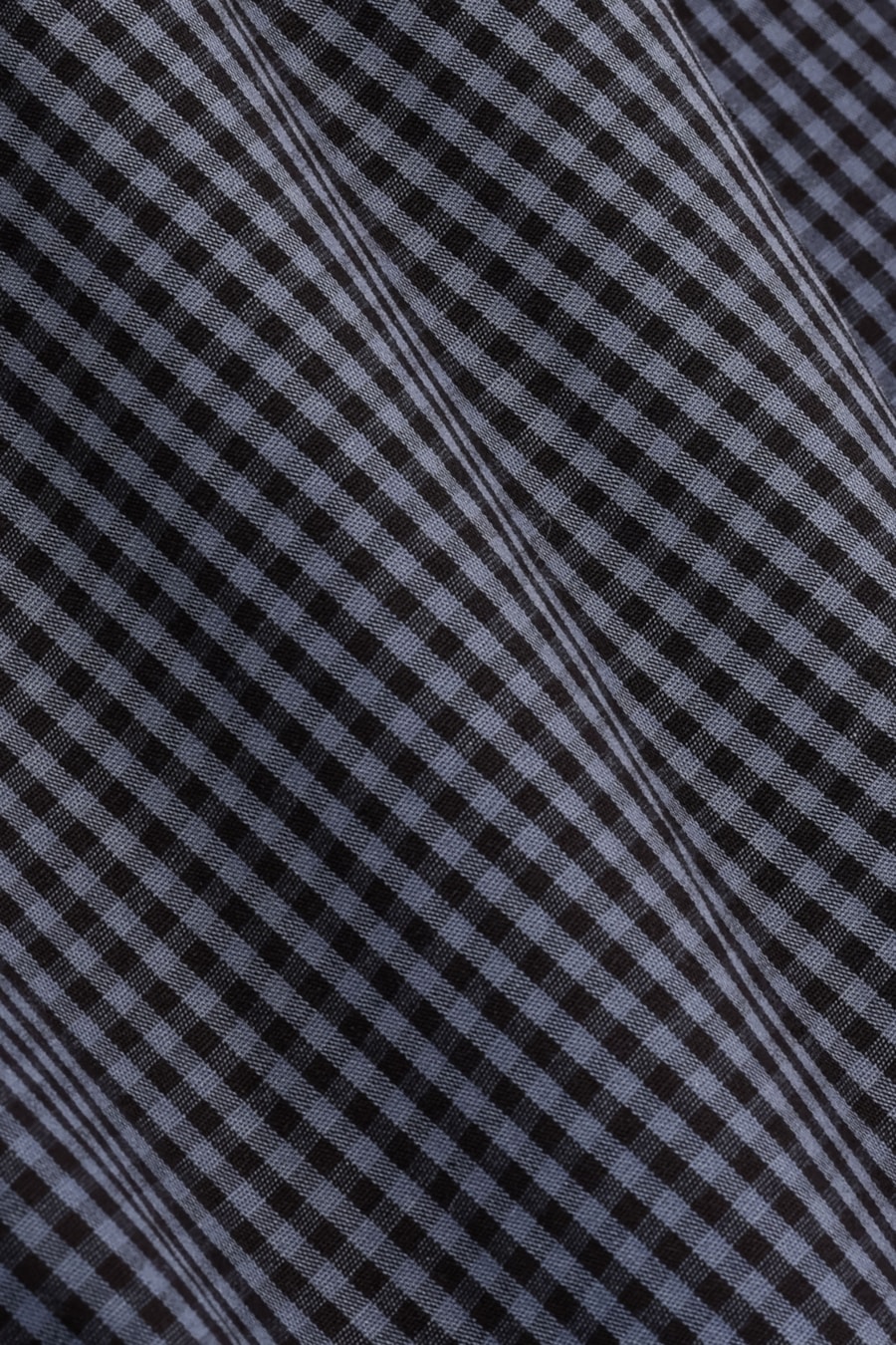 Camisa Manga Longa Infantil Algodão Damero Azul Medio C/ Preto — foto 5 de 5
