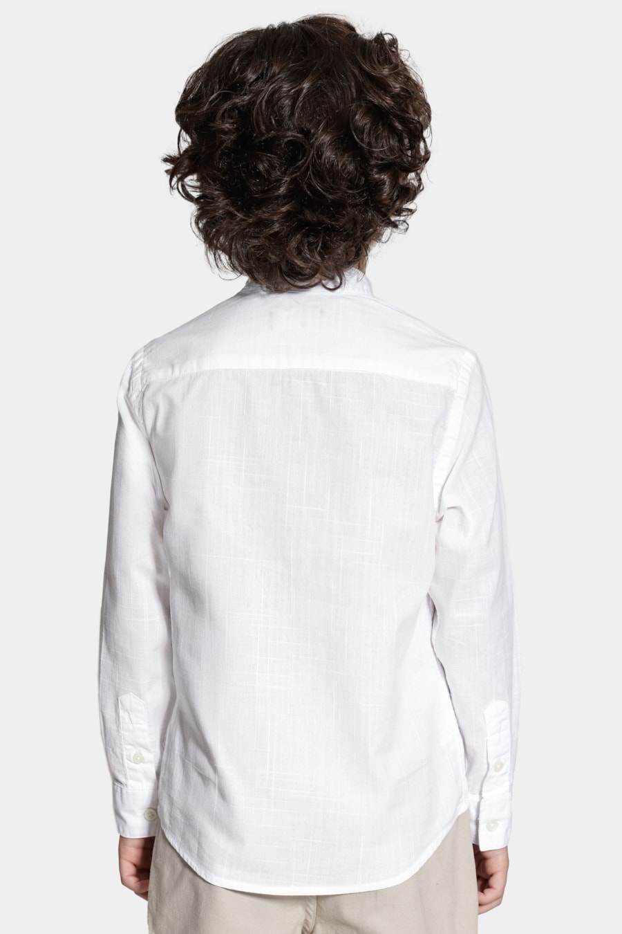 Camisa Manga Longa Infantil Bata Flamê Bosco Branco — foto 4 de 7