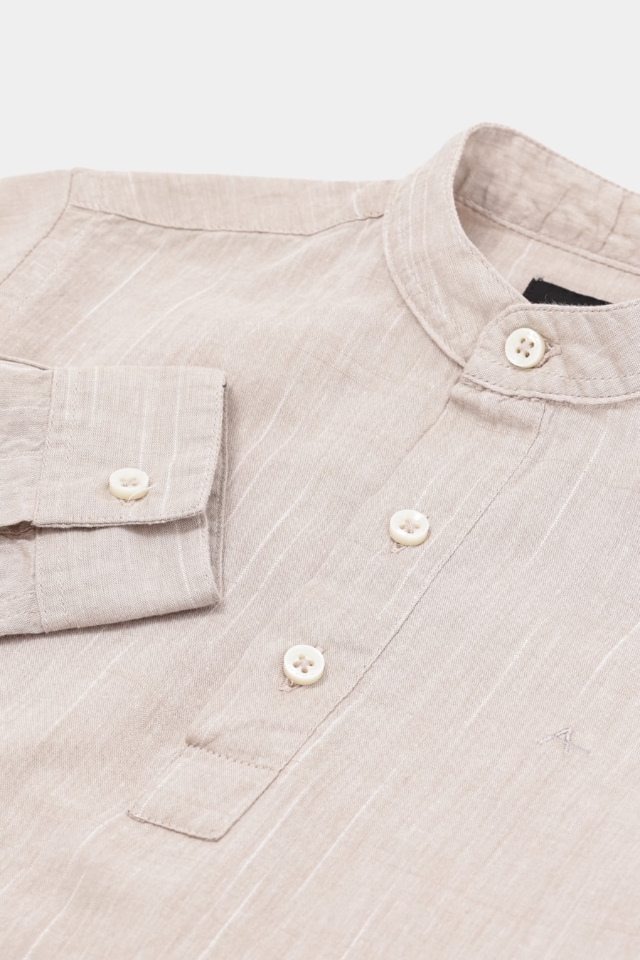 Camisa Manga Longa Infantil Bata Flamê Bosco Caqui — foto 4 de 5