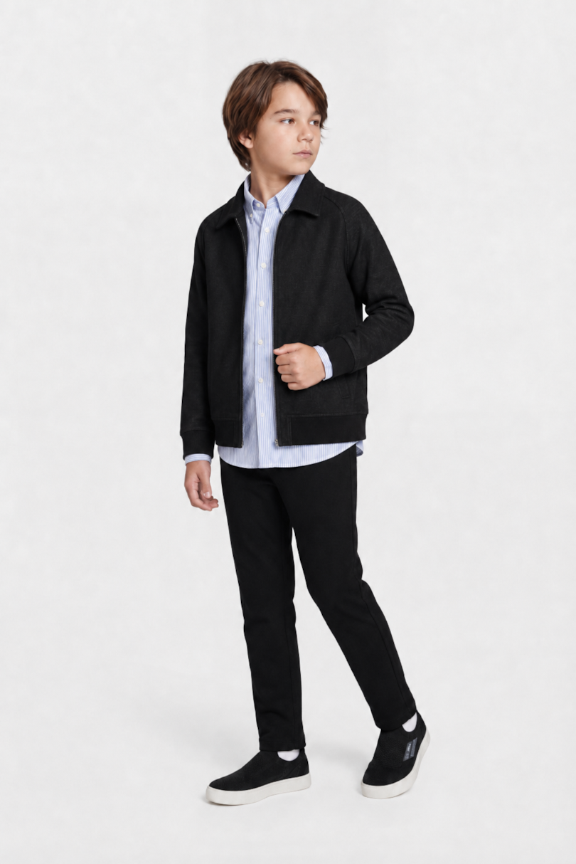 Camisa Manga Longa Infantil Estampa Sport Azul C/Branco