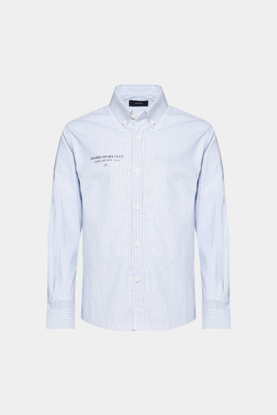 Camisa Manga Longa Infantil Estampa Sport Azul Claro C/Branco — foto 3 de 4
