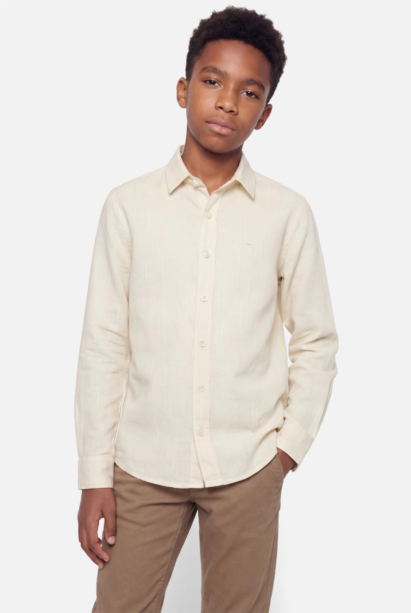 Camisa Manga Longa Infantil Flamê Bosco Amarelo