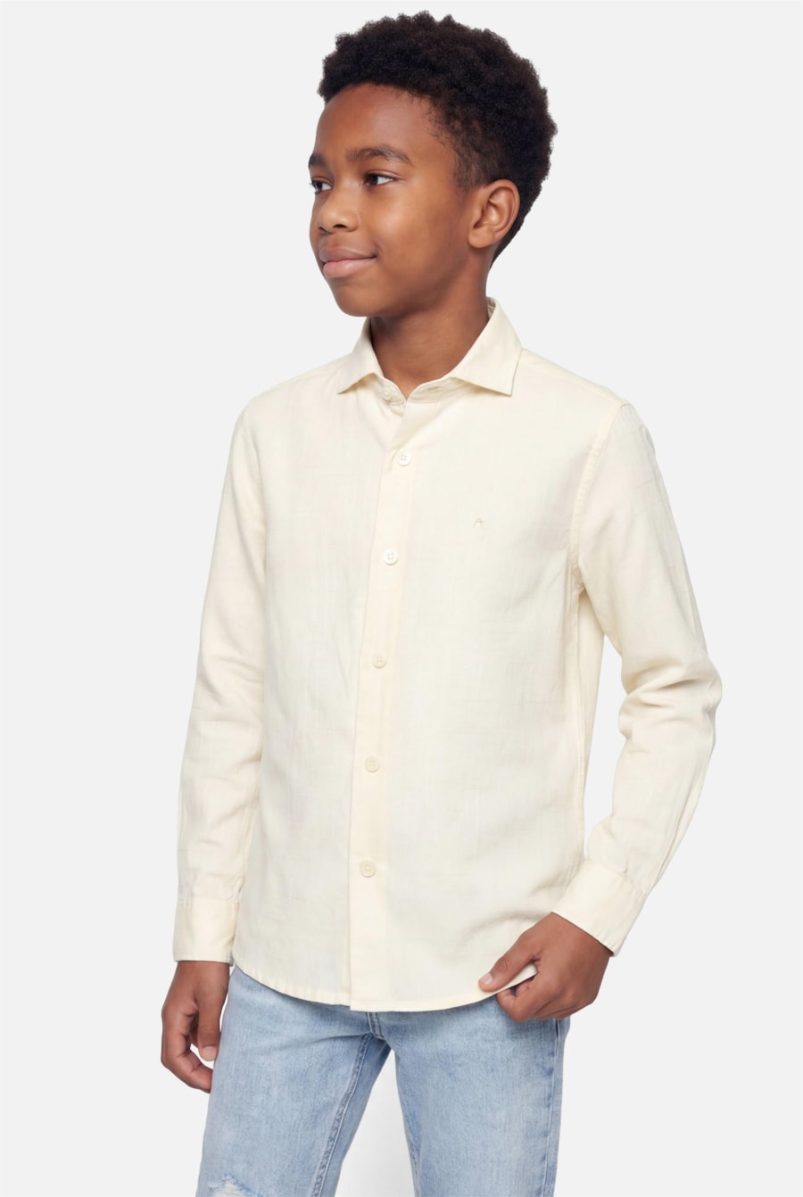 Camisa Manga Longa Infantil Flamê Bosco Amarelo - Não Ativar Mostruário — foto 1 de 4