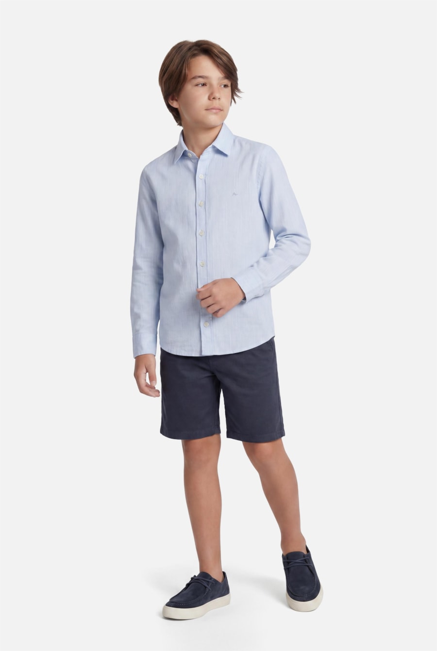 Camisa Manga Longa Infantil Flamê Bosco Azul Bebe — foto 2 de 5