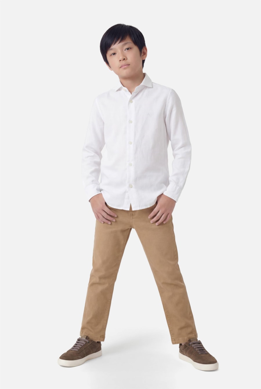 Camisa Manga Longa Infantil Flamê Bosco Branco - Não Ativar Mostruário — foto 2 de 4