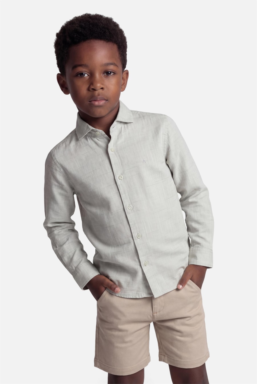 Camisa Manga Longa Infantil Flamê Bosco Verde - Não Ativar Mostruário — foto 1 de 4