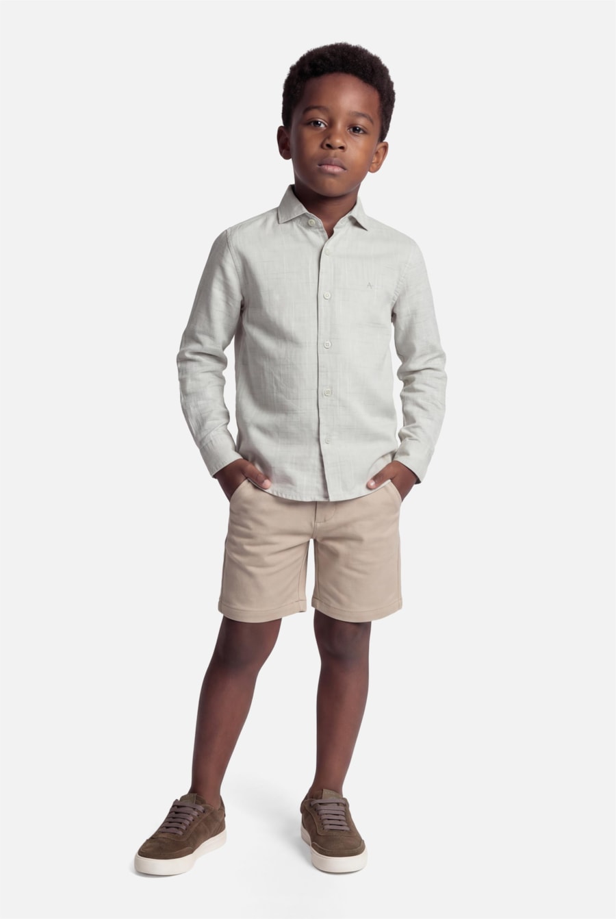 Camisa Manga Longa Infantil Flamê Bosco Verde - Não Ativar Mostruário — foto 2 de 4