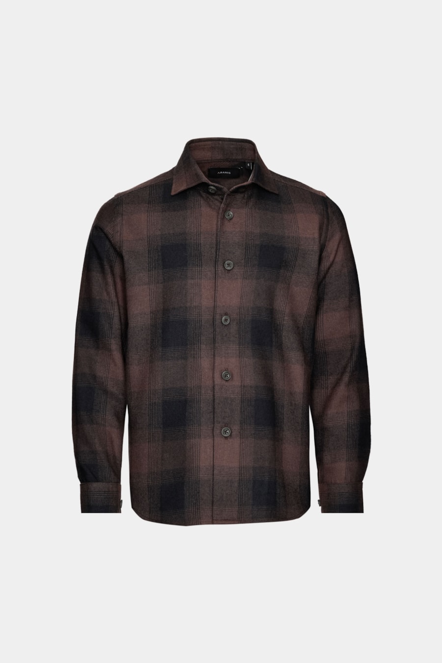 Camisa Manga Longa Infantil Flanela Xadrez Shadow Café Com Preto — foto 3 de 5