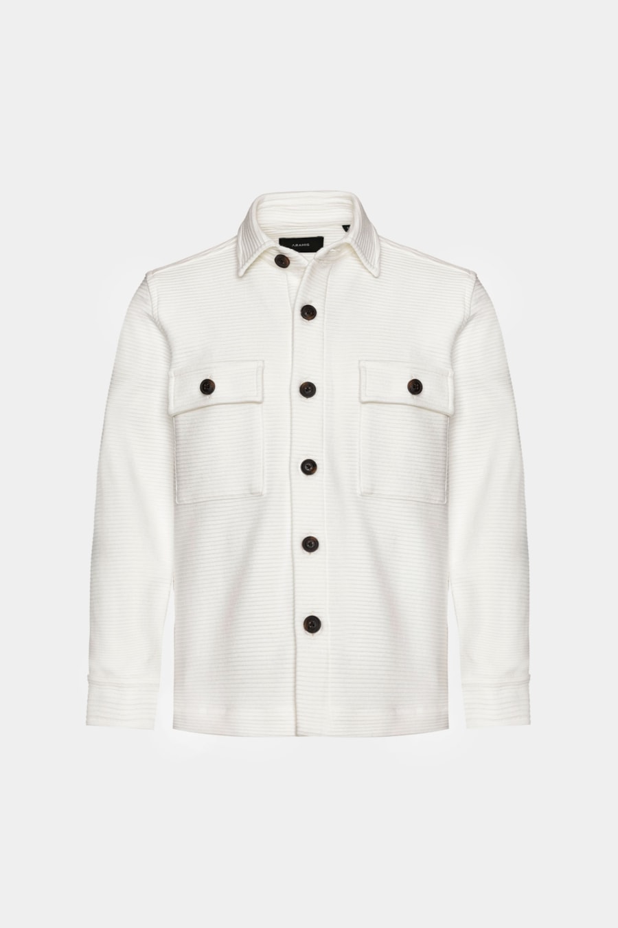 Camisa Manga Longa Infantil Overshirt Text Horizontal Off White — foto 3 de 5