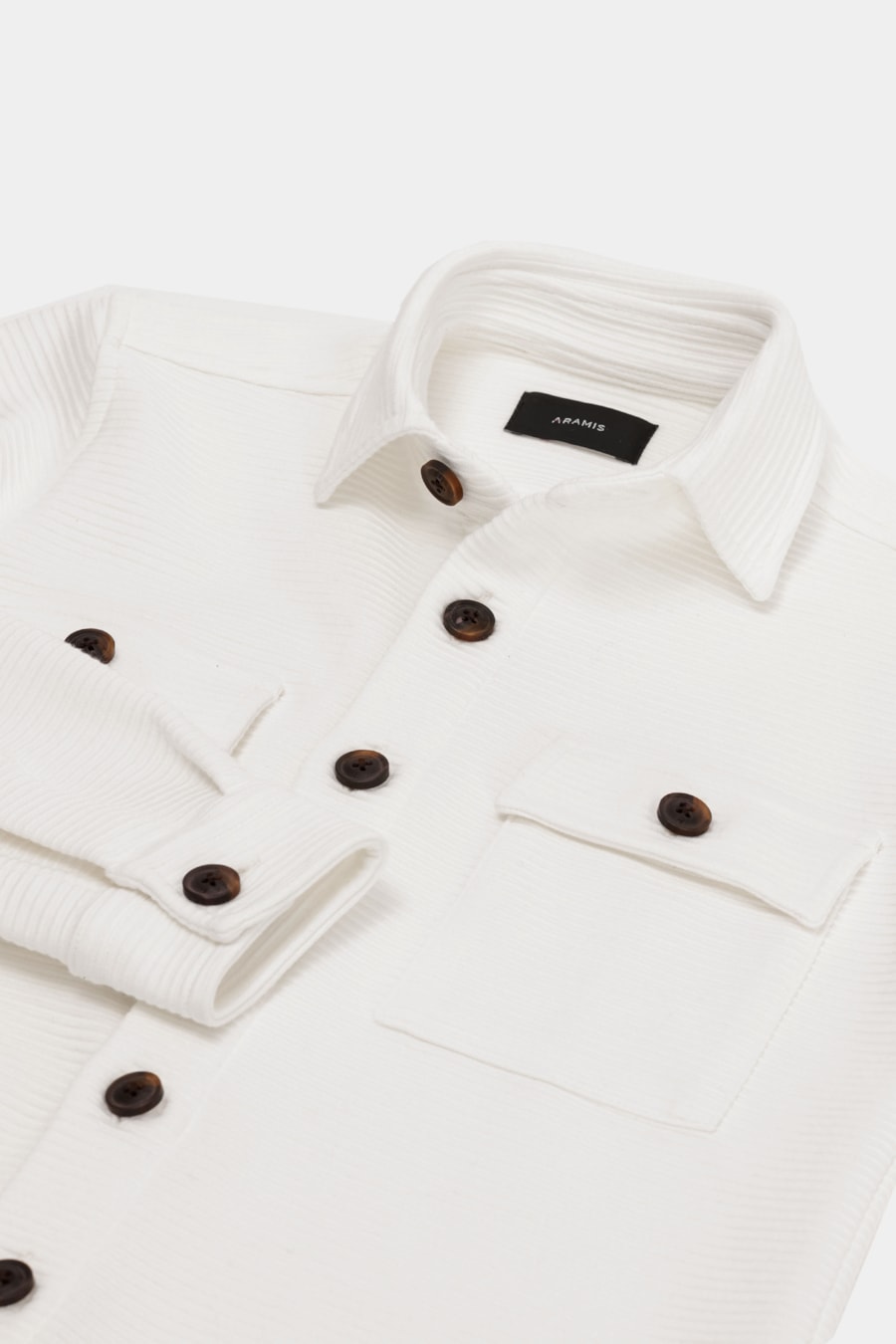 Camisa Manga Longa Infantil Overshirt Text Horizontal Off White — foto 4 de 5