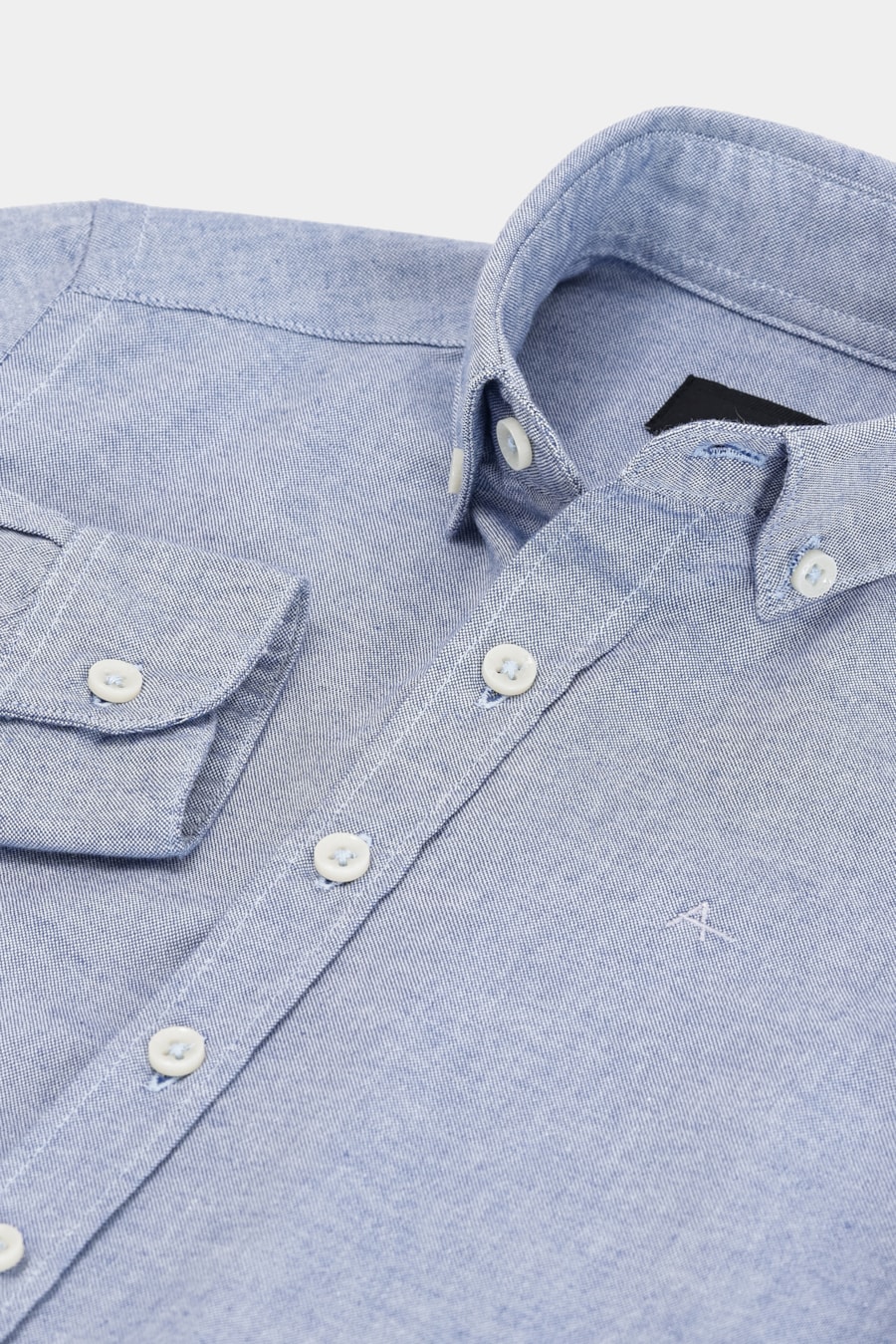 Camisa Manga Longa Infantil Oxford Azul — foto 3 de 8