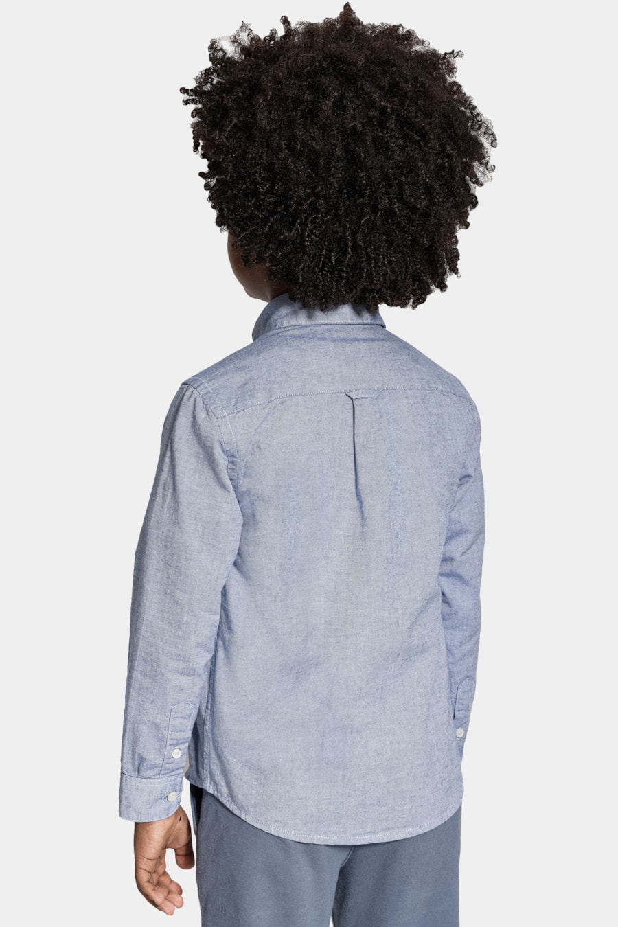 Camisa Manga Longa Infantil Oxford Azul — foto 5 de 8