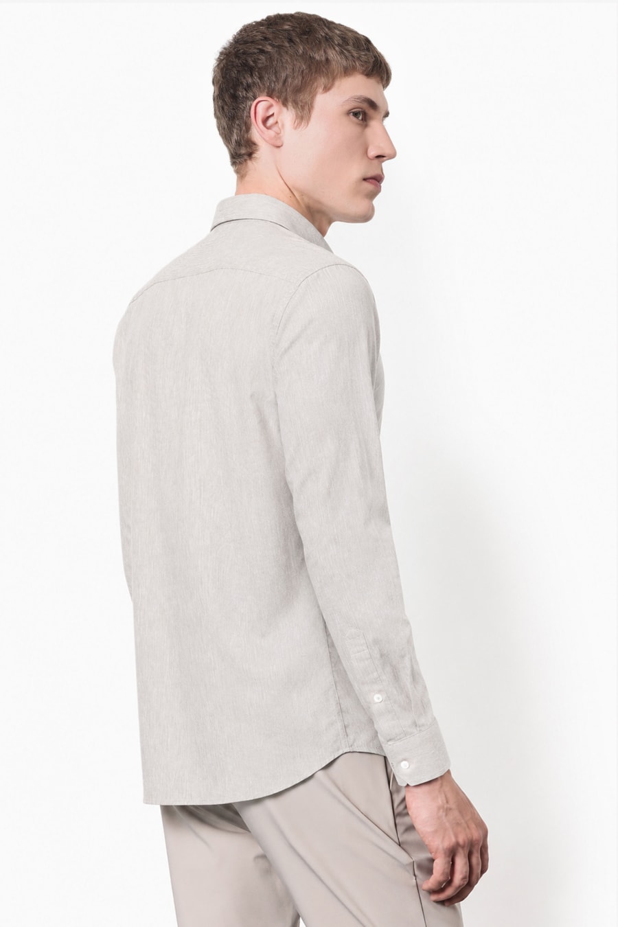 Camisa Manga Longa Linen Flex Verde Escuro — foto 4 de 6