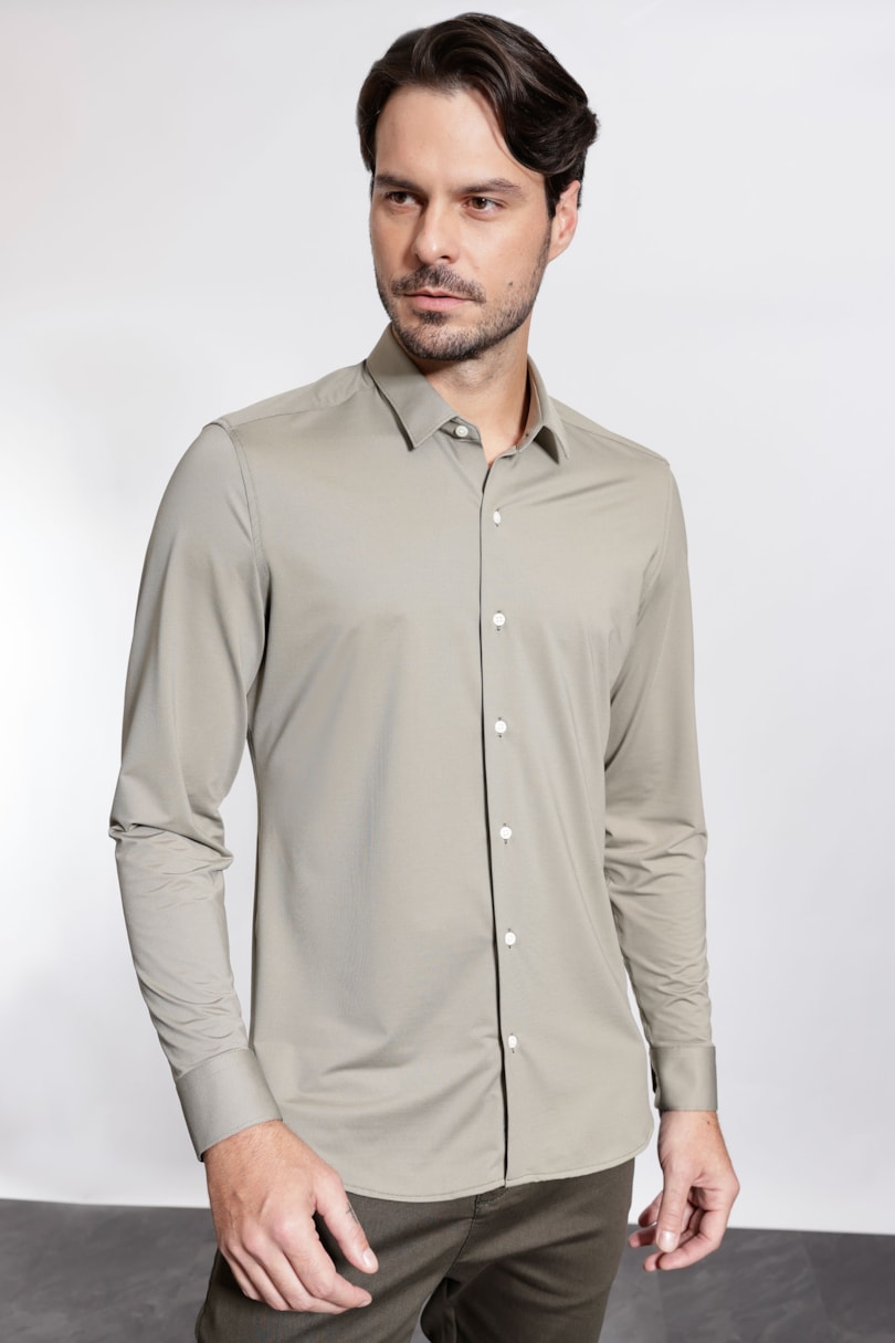 Camisa Manga Longa Maquinetada Castor