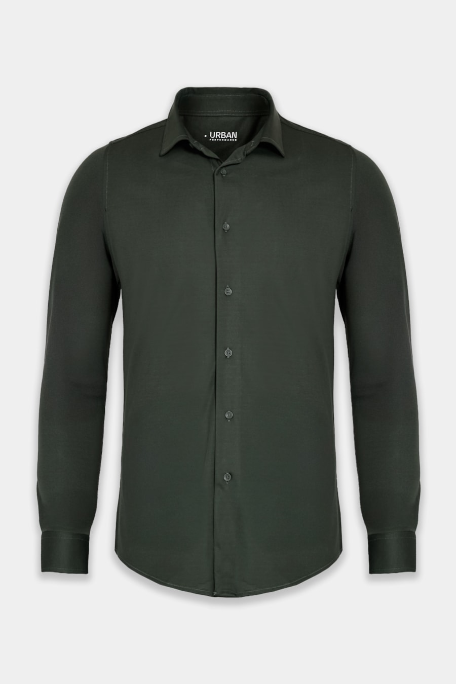 Camisa Manga Longa Merceirizado Verde Escuro — foto 5 de 5