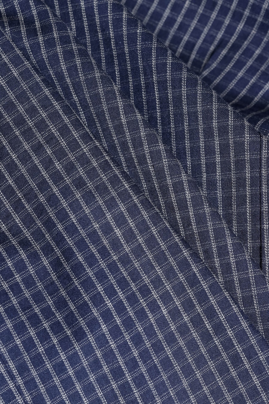 Camisa Manga Longa Move Slim Fio Melange Xadrez Marinho Com Cinza — foto 5 de 5