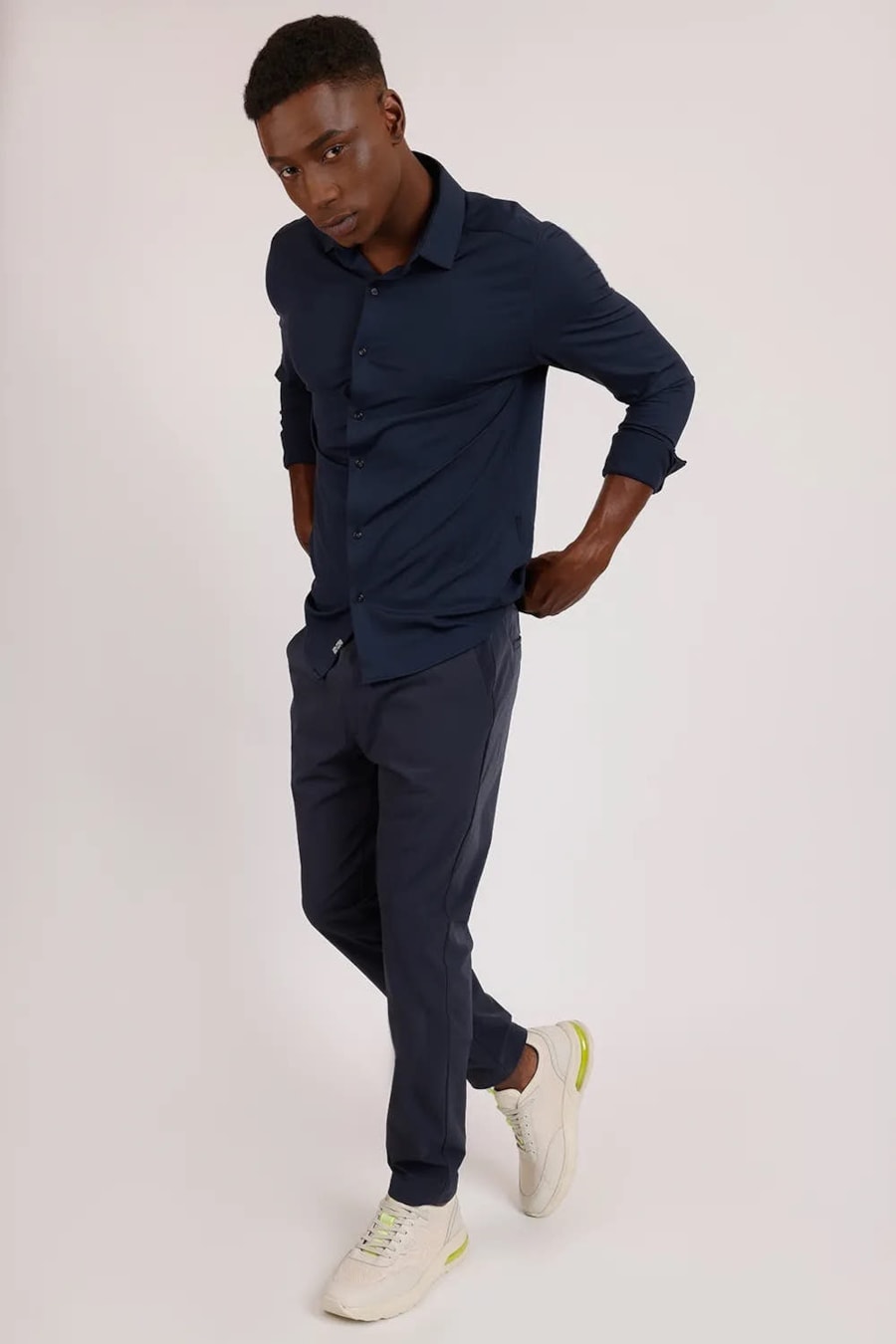 Camisa Manga Longa New Bold Marinho — foto 2 de 5