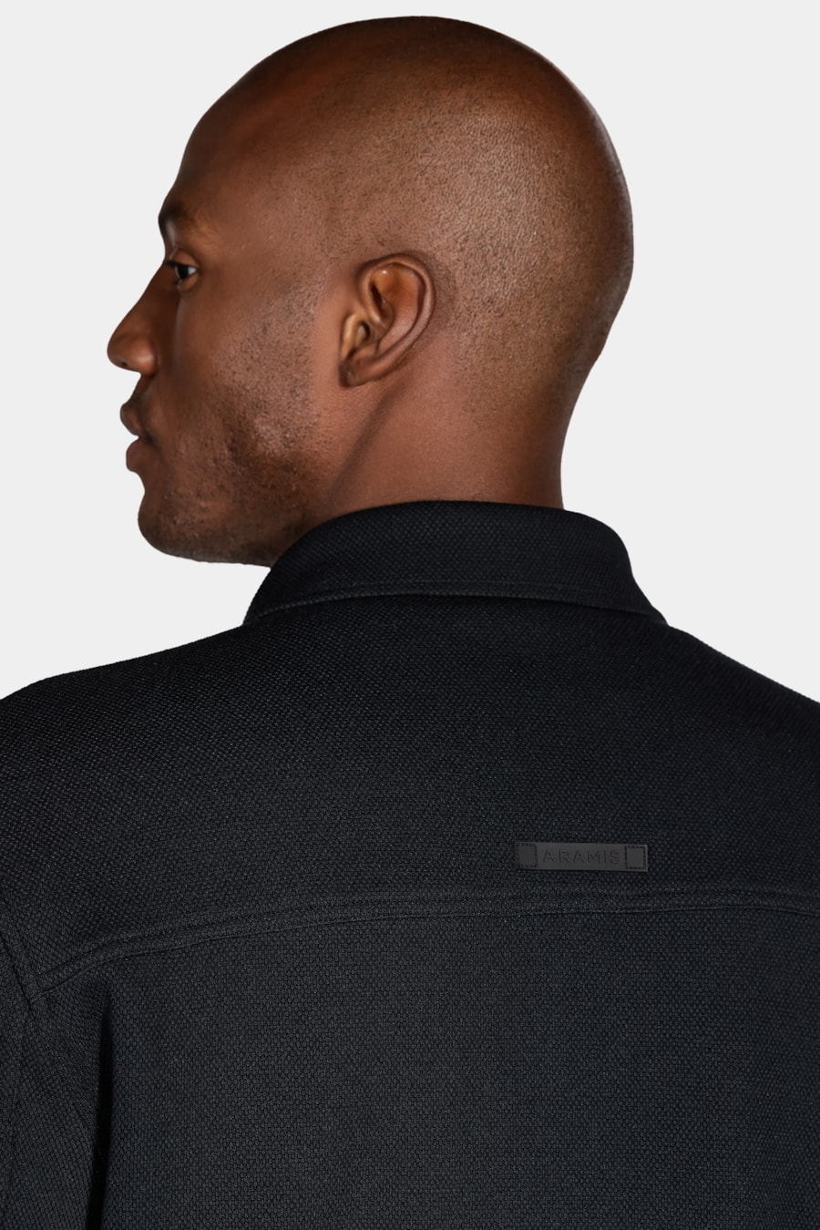 Camisa Manga Longa Overshirt em Piquet Duo Preto — foto 4 de 6