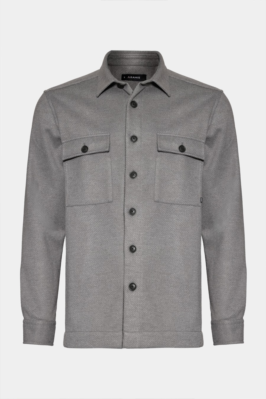 Camisa Manga Longa Overshirt Feltro Fall Cinza — foto 5 de 6