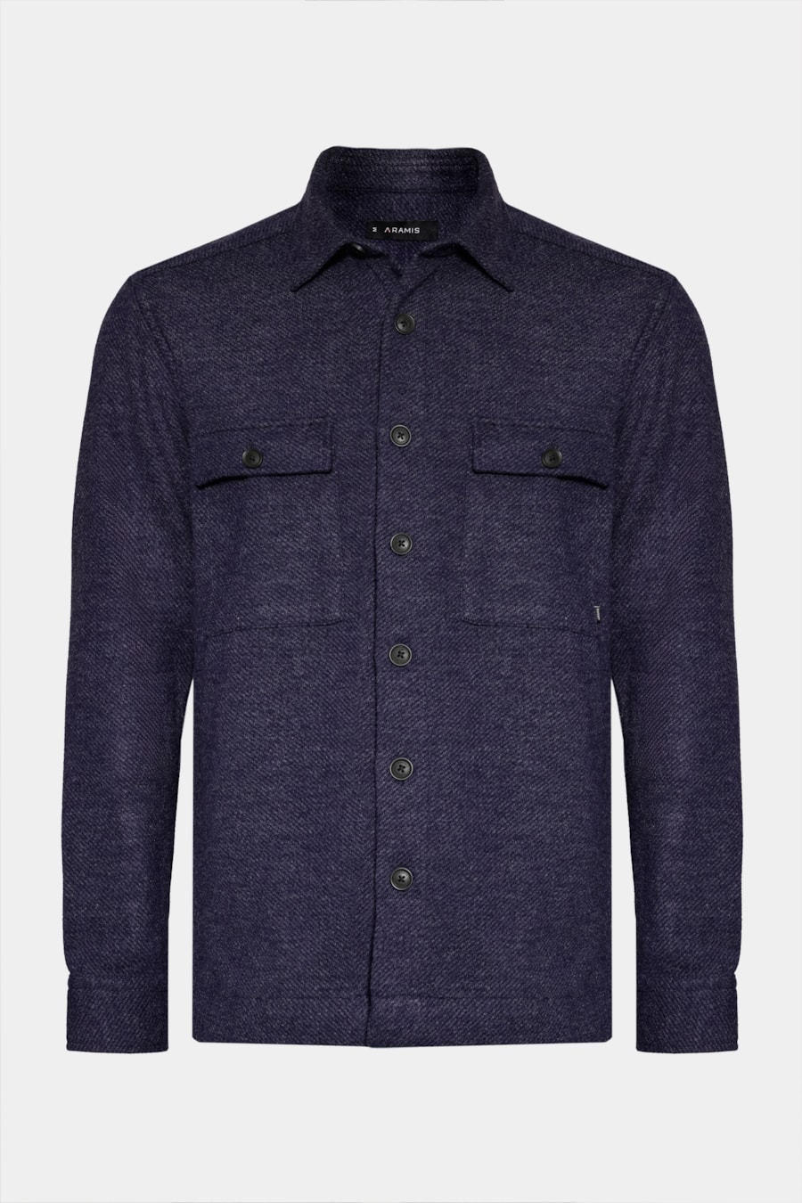 Camisa Manga Longa Overshirt Feltro Fall Marinho — foto 6 de 7