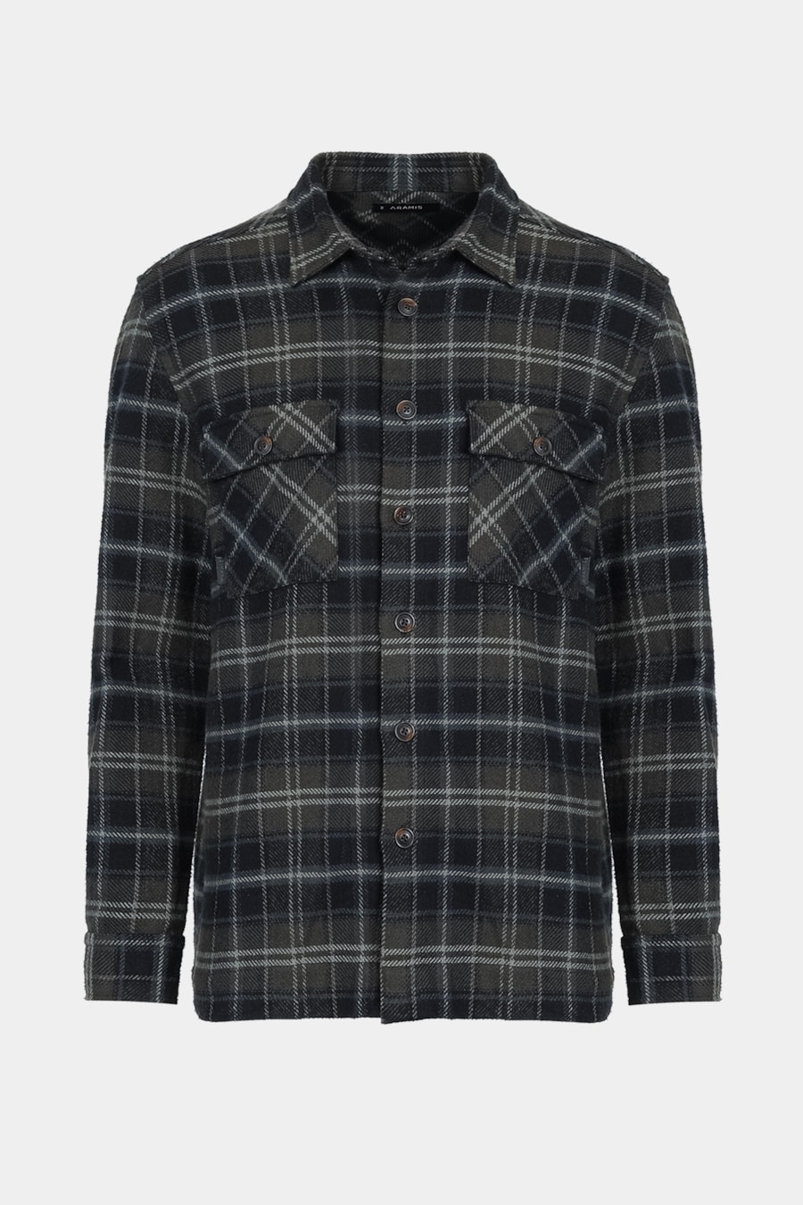 Camisa Manga Longa Overshirt Maxi Xadrez Verde Com Preto — foto 6 de 6