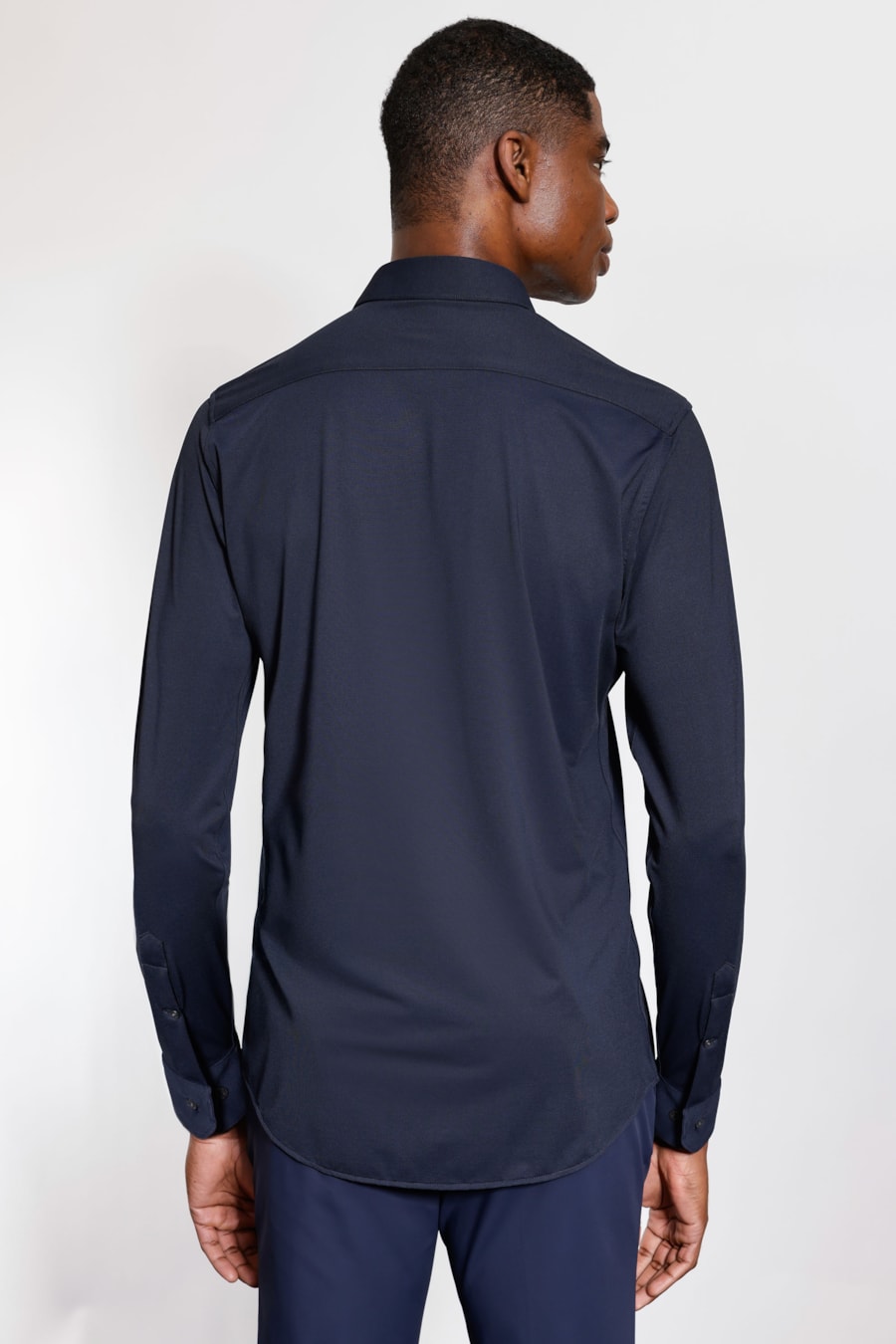 Camisa Manga Longa Oxford Breeze Marinho — foto 4 de 5