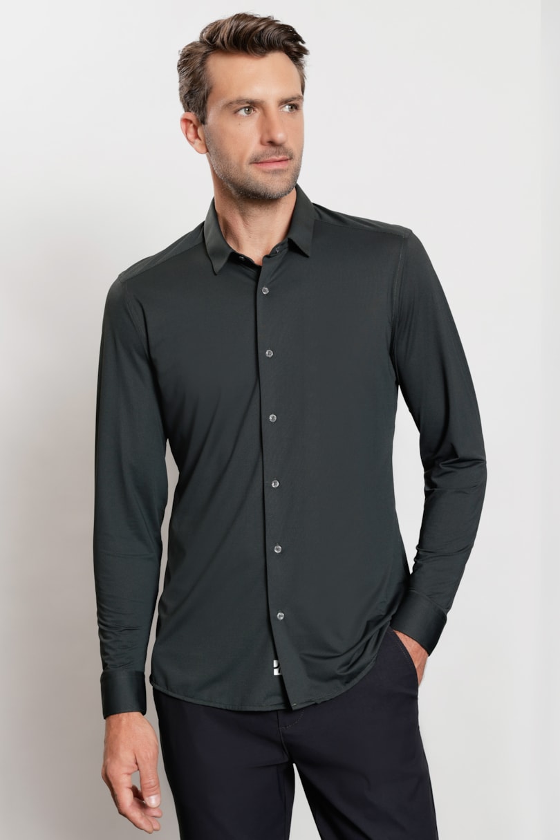 Camisa Manga Longa Oxford Breeze Verde Urban