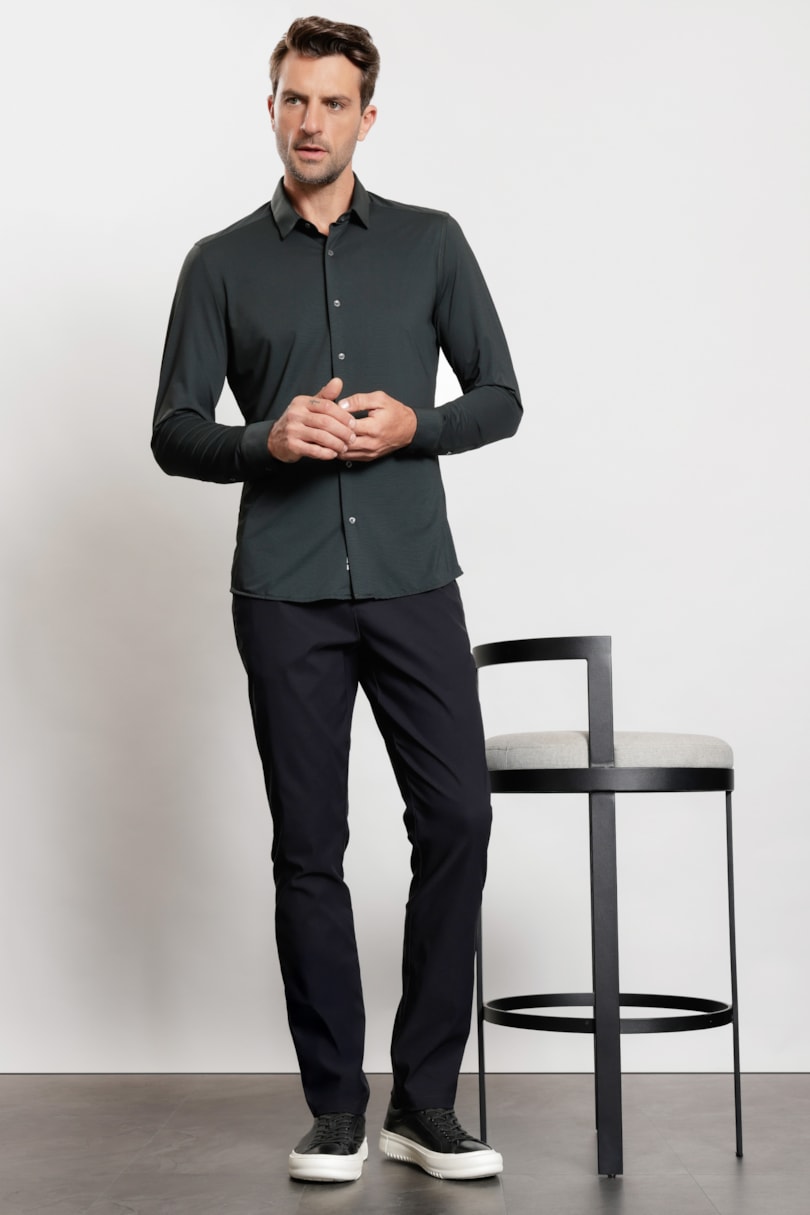 Camisa Manga Longa Oxford Breeze Verde Urban