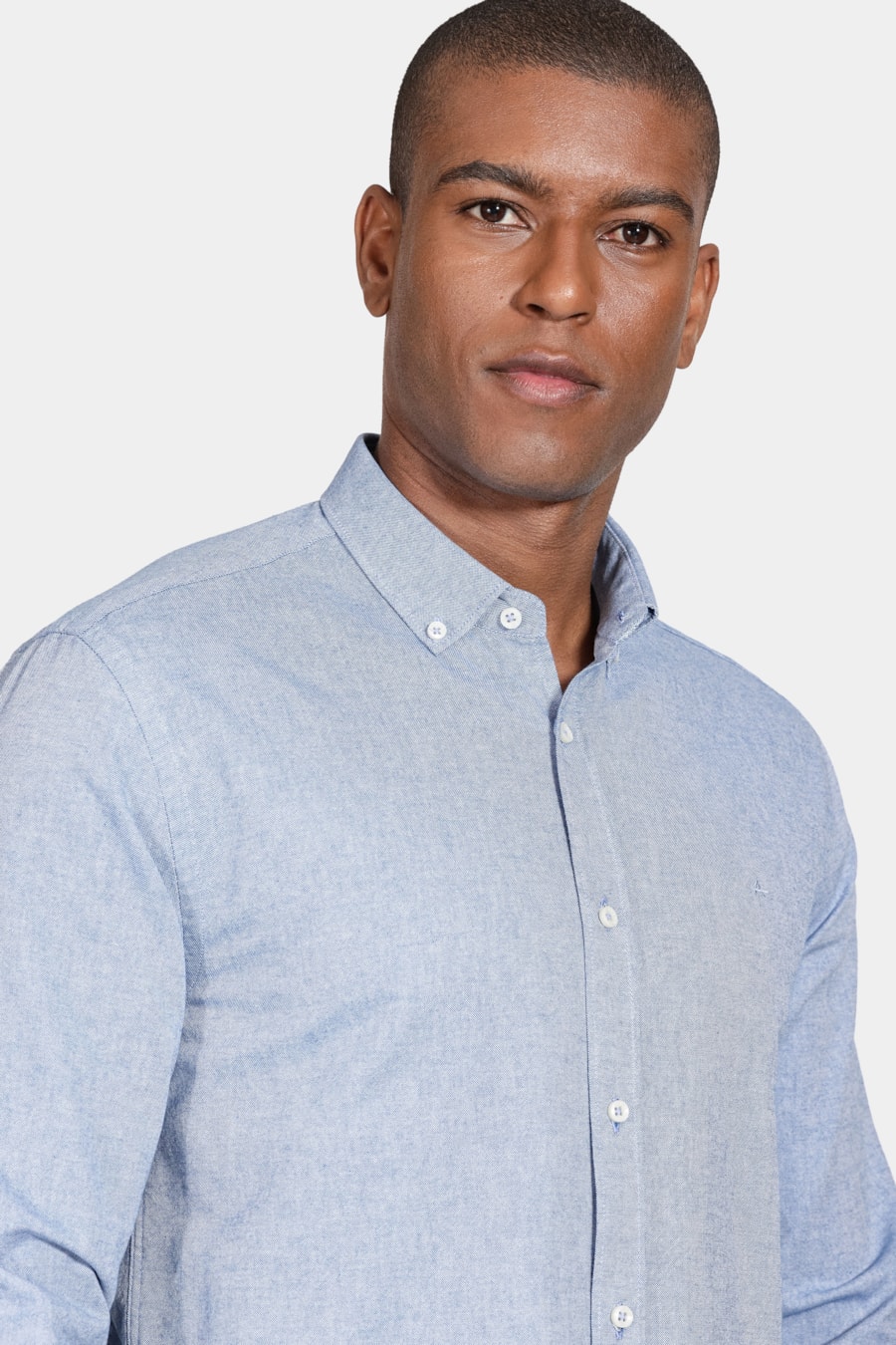 Camisa Manga Longa Oxford Button Down Planalto Azul Caribe — foto 3 de 5
