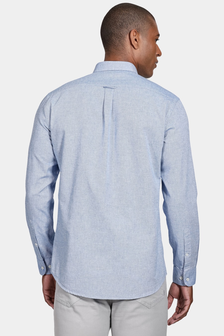 Camisa Manga Longa Oxford Button Down Planalto Azul Caribe — foto 4 de 5