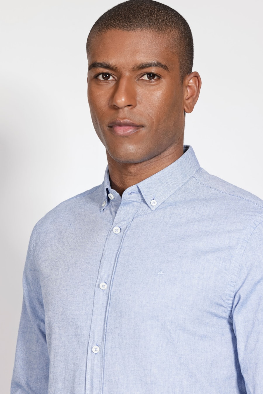 Camisa Manga Longa Oxford Button Down Planalto Azul Forte — foto 3 de 5