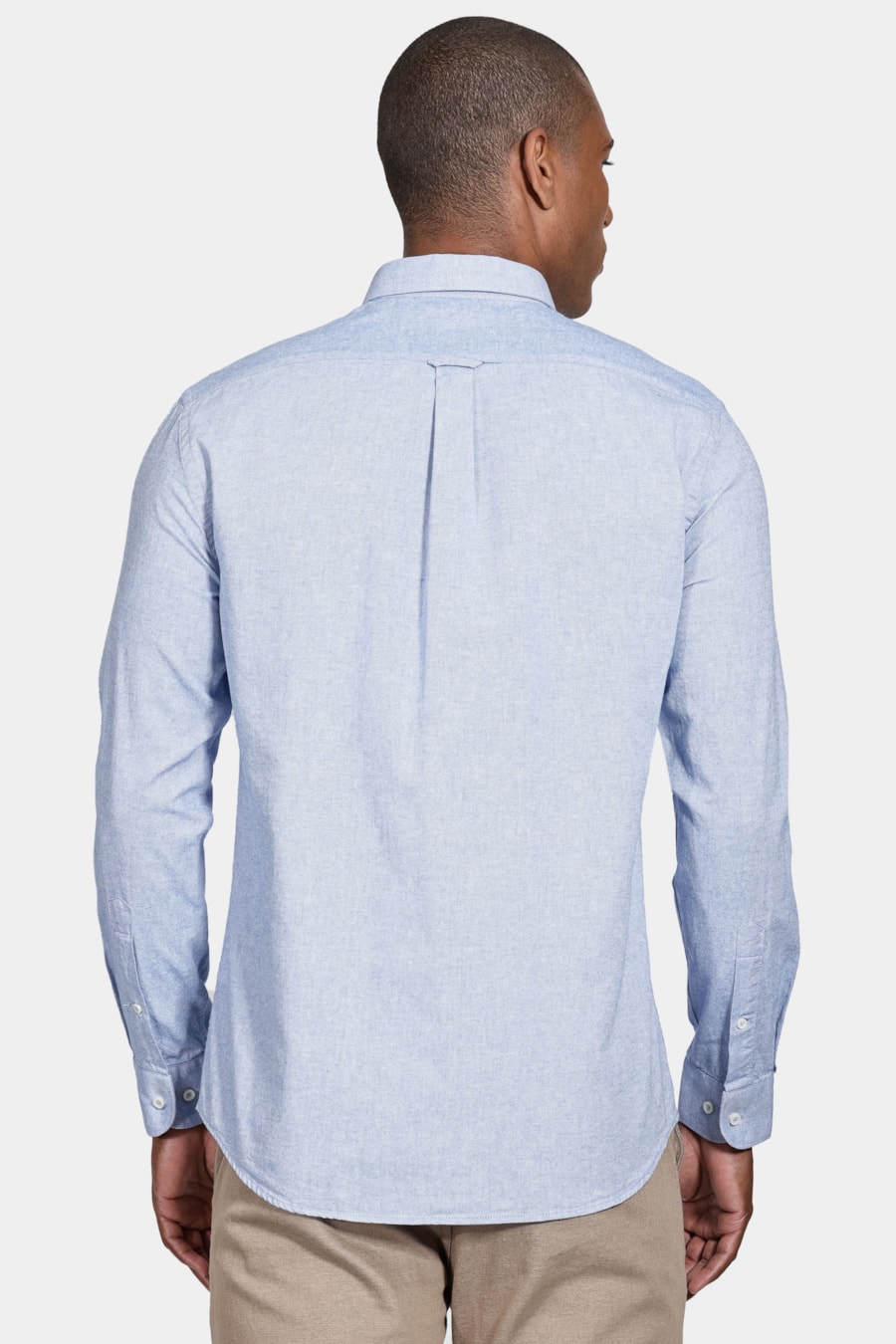 Camisa Manga Longa Oxford Button Down Planalto Azul Forte — foto 4 de 5
