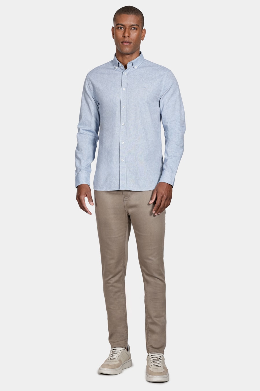 Camisa Manga Longa Oxford Button Down Planalto Azul Jeans — foto 2 de 5
