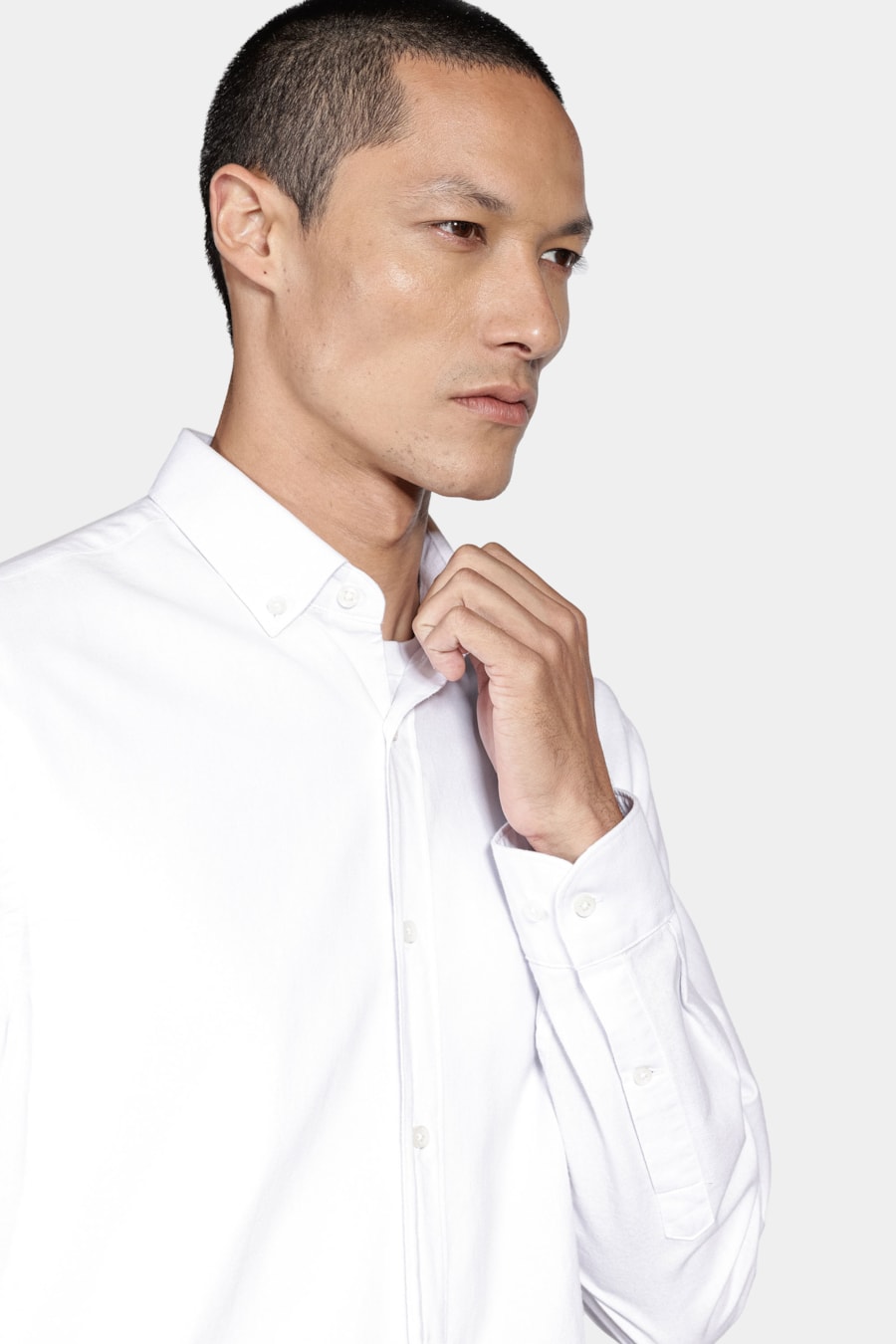 Camisa Manga Longa Oxford Button Down Planalto Branco Osso — foto 3 de 5