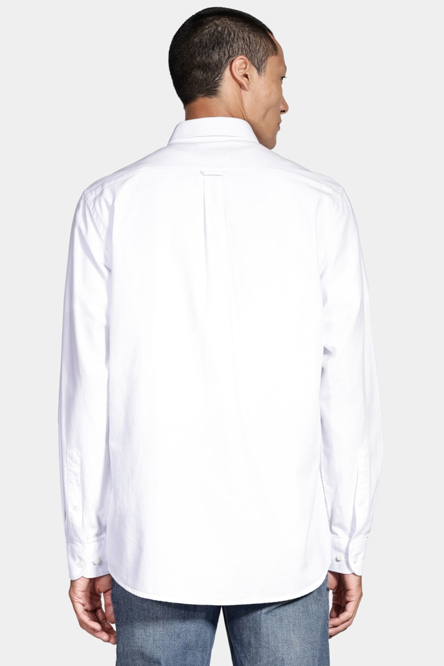 Camisa Manga Longa Oxford Button Down Planalto Branco Osso — foto 4 de 5