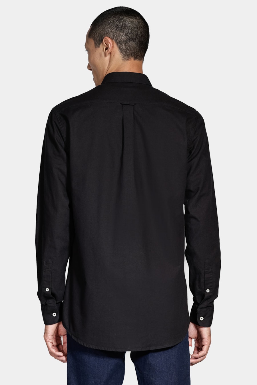 Camisa Manga Longa Oxford Button Down Planalto Preto — foto 4 de 5