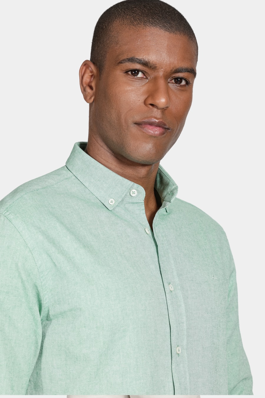 Camisa Manga Longa Oxford Button Down Planalto Verde — foto 3 de 5