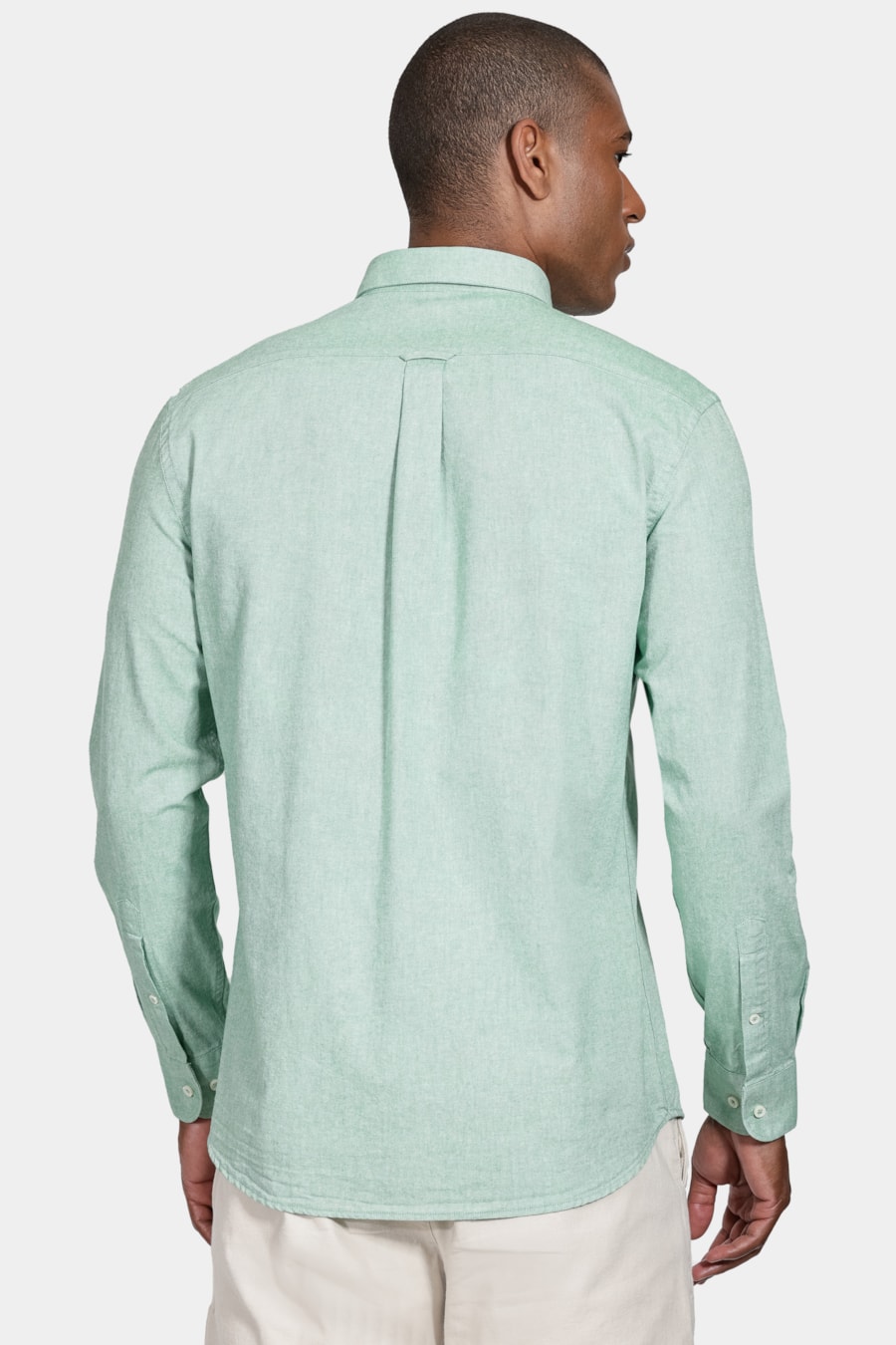 Camisa Manga Longa Oxford Button Down Planalto Verde — foto 4 de 5