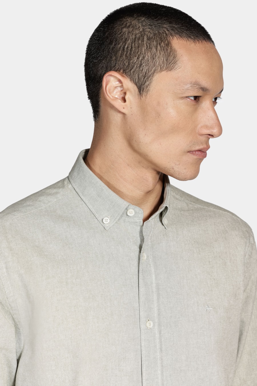 Camisa Manga Longa Oxford Button Down Planalto Verde Folha — foto 3 de 5