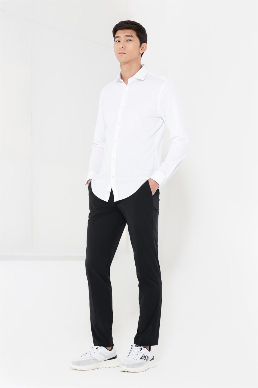 Camisa Manga Longa Piquet Bonded Branco — foto 4 de 8