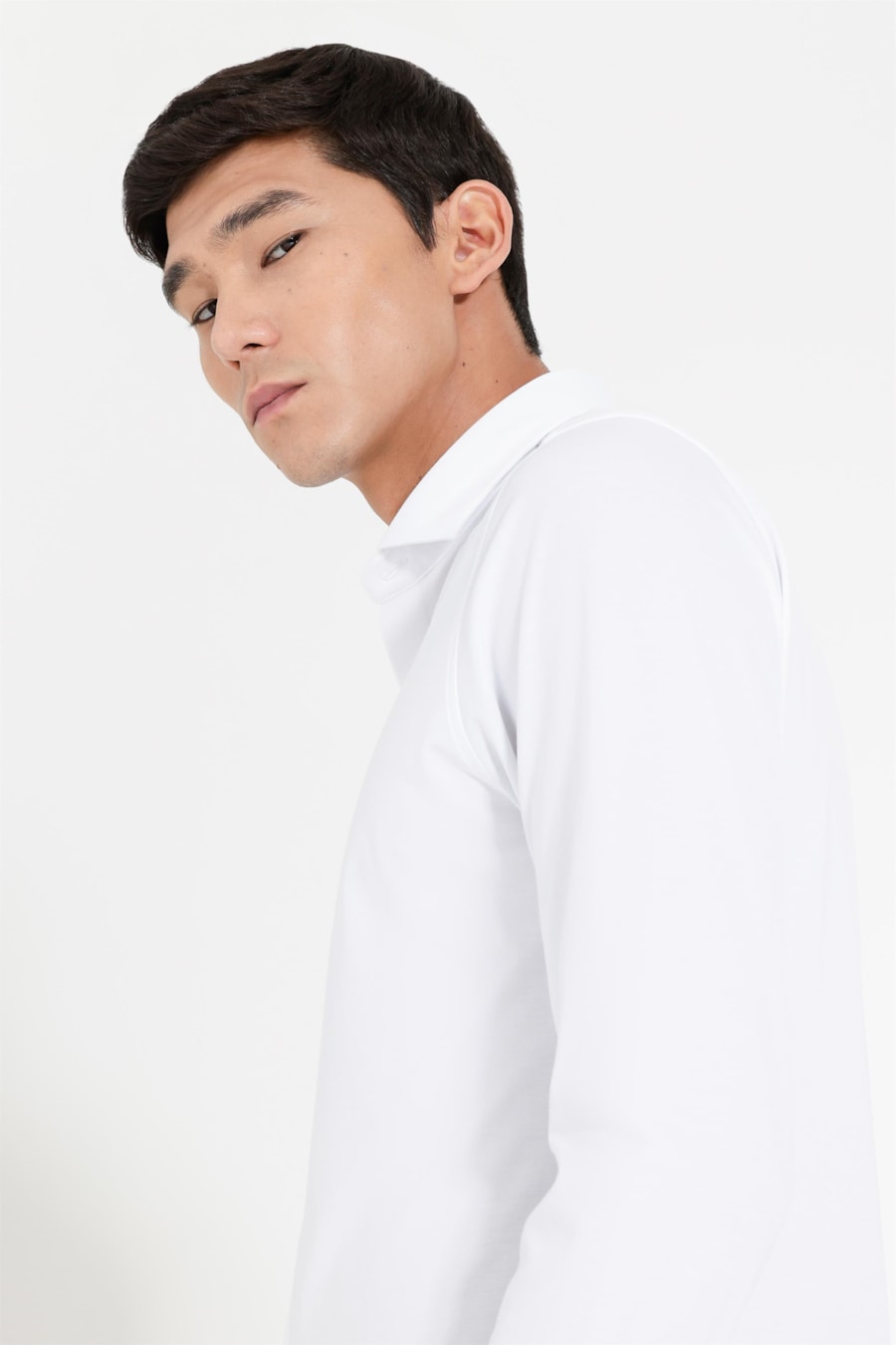 Camisa Manga Longa Piquet Bonded Branco — foto 5 de 8