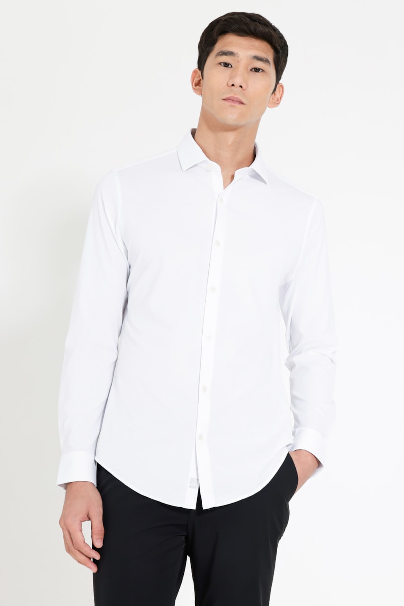Camisa Manga Longa Piquet Bonded Branco