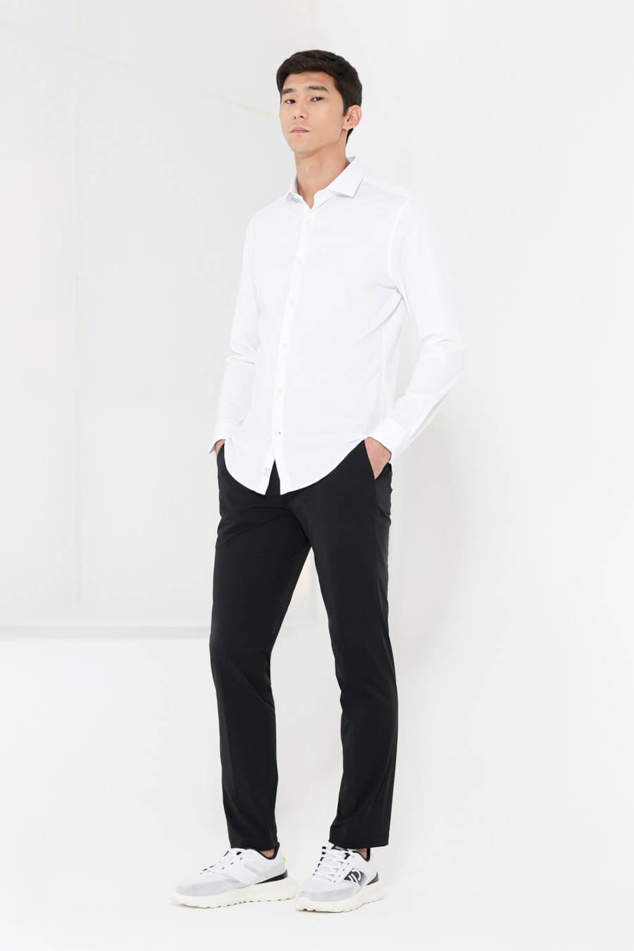 Camisa Manga Longa Piquet Bonded Branco — foto 3 de 8