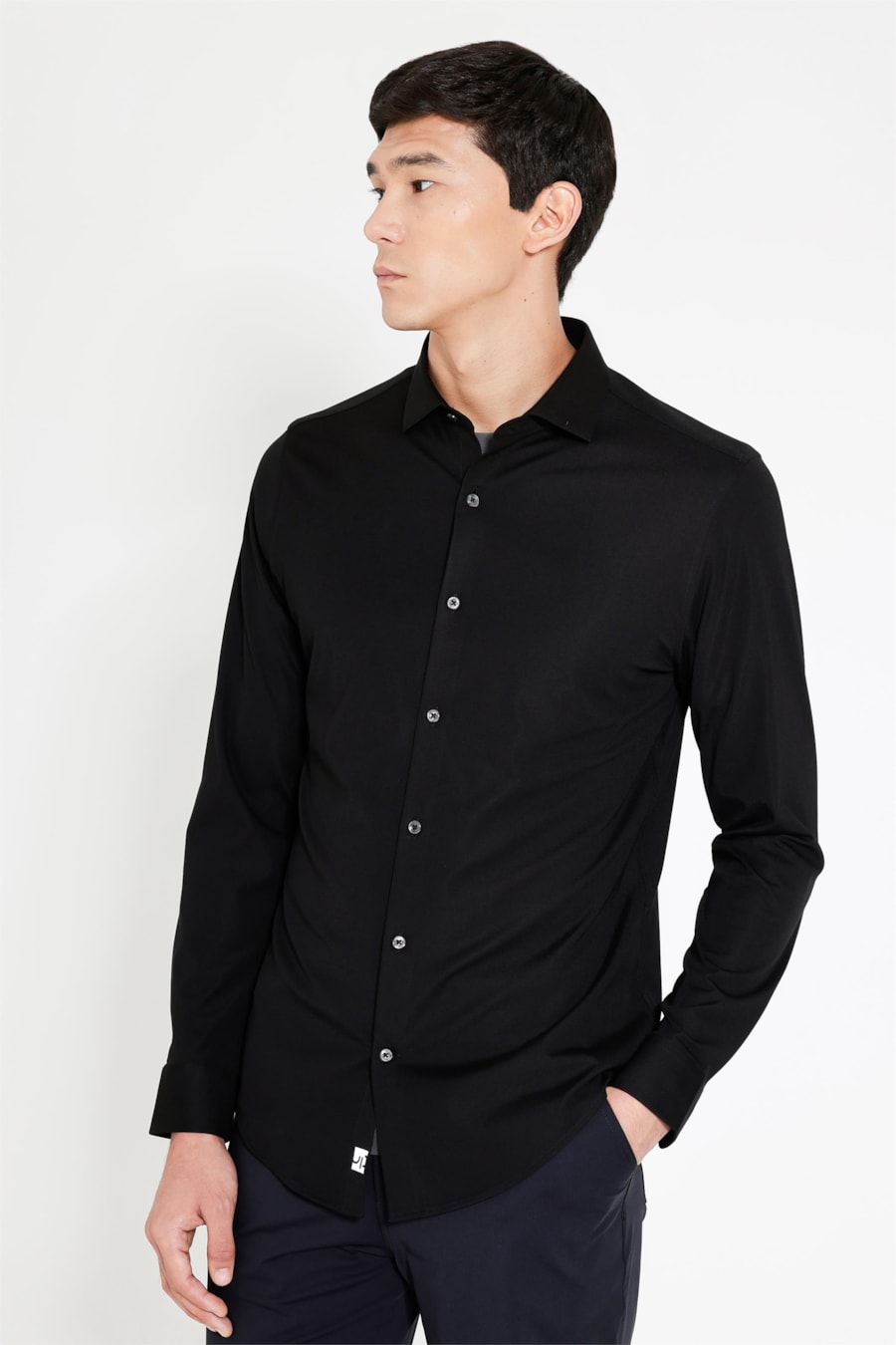 Camisa Manga Longa Piquet Bonded Preto — foto 1 de 9