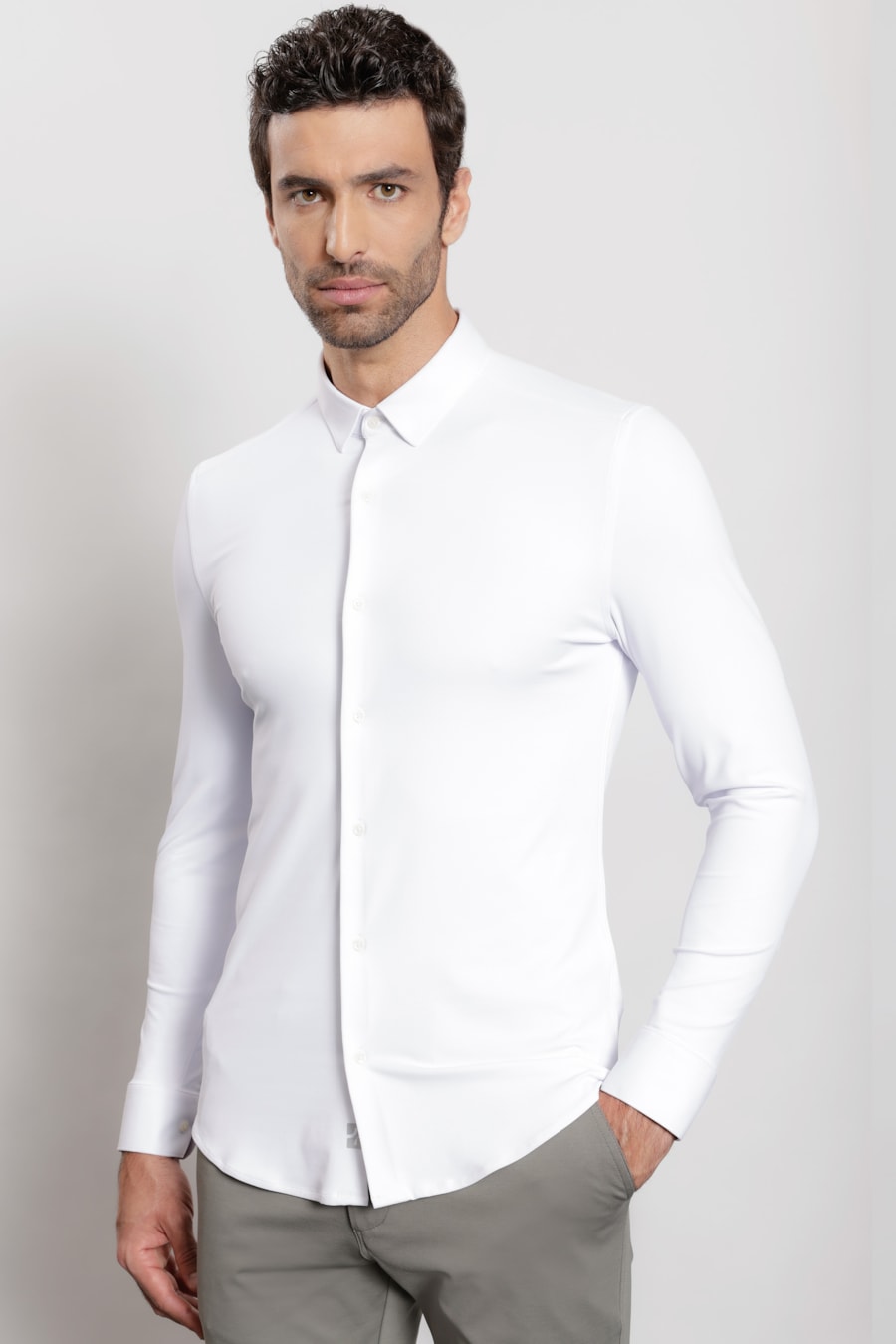 Camisa Manga Longa Piquet Everyday Branco — foto 1 de 6