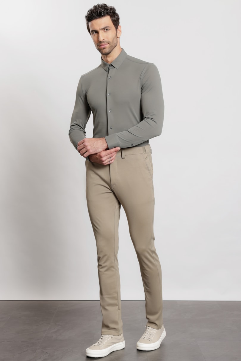 Camisa Manga Longa Piquet Everyday Cinza Escuro
