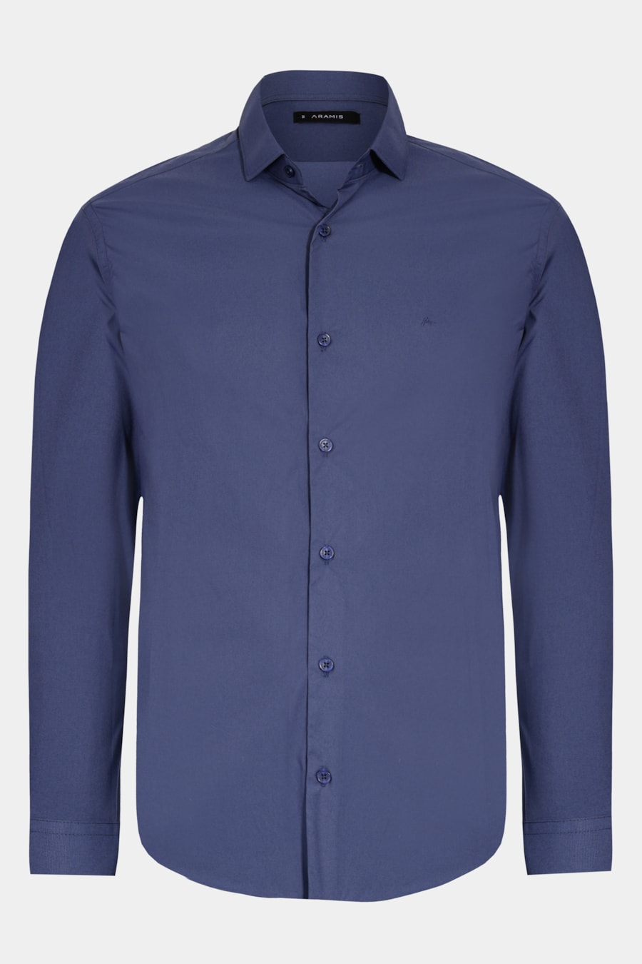 Camisa Manga Longa Reg Poliamida Liso Azul Escuro — foto 5 de 6