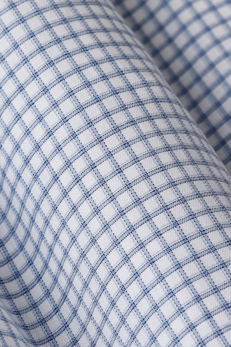 Camisa Manga Longa Regular Algodao 50 Xadrez Branco C/Azul — foto 6 de 6