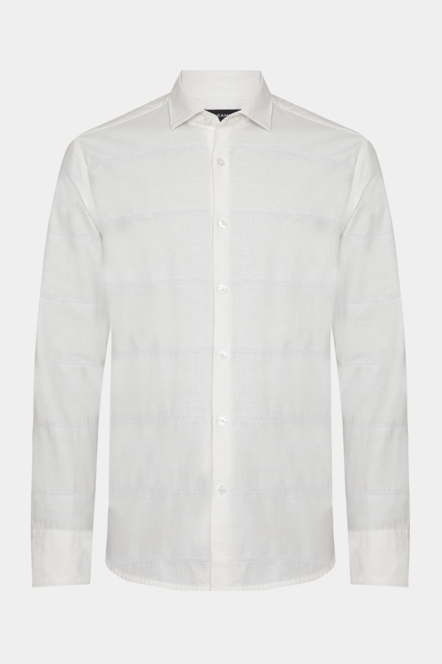 Camisa Manga Longa Regular Algodão Capri Maquinetado Natural — foto 5 de 8